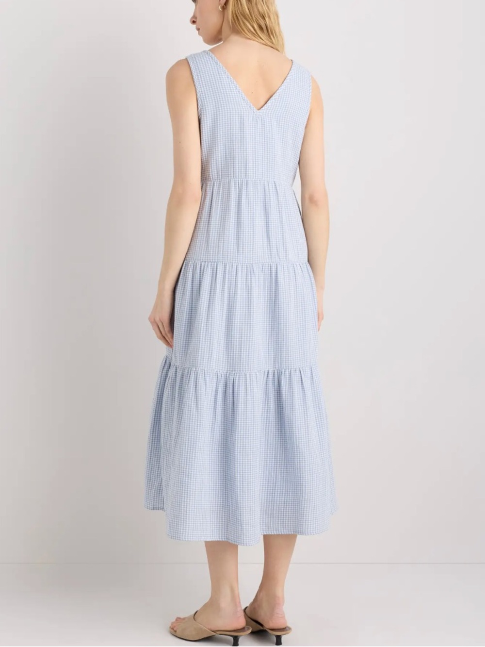 Quince Blue and White Striped Sundress - Picture 4 of 6